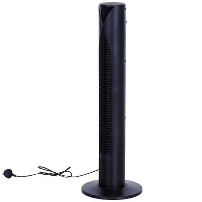 HOMCOM ABS Oscillating 3-Speed Settings Tower Fan w/ Remote Control Black
