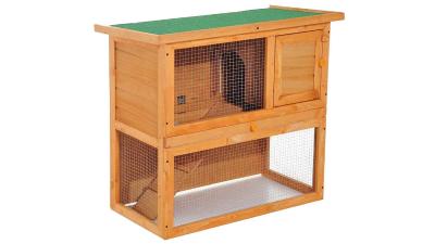 Pawhut Wooden 90cm 2 Tiers Rabbit Hutch