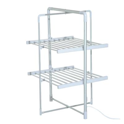 HOMCOM 2-Tier Indoor Electric Heated Clothes Airer-Silver