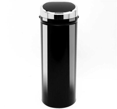 HOMCOM 50 L Stainless Steel Sensor Trash Can W/ Bucket-Black