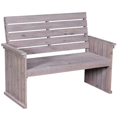 Outsunny Fir Wood High-Back Garden Loveseat Bench
