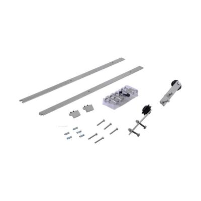 HOMCOM 2m Sliding Wood Barn Door Stainless Steel Set