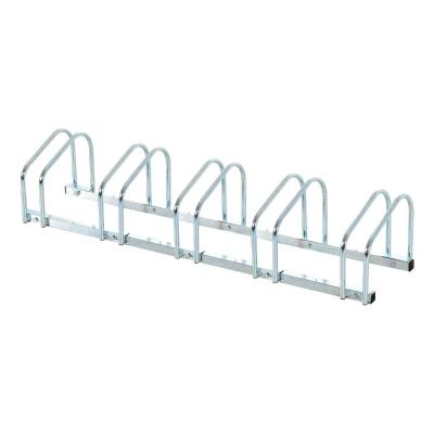 HOMCOM 5-Bike Floor Parking Stand-Silver