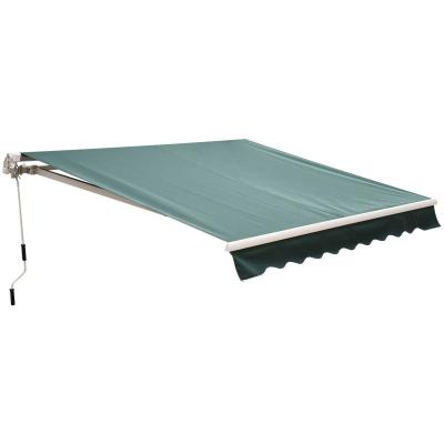 Outsunny Manual Retractable Awning, 2.5x2 m-Dark Green