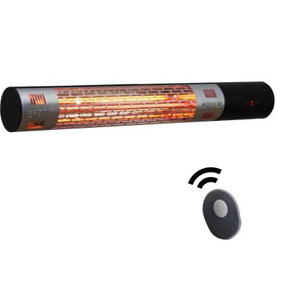 Outsunny Outdoor Wall Mount Electric Halogen Heater, 1500W-Black
