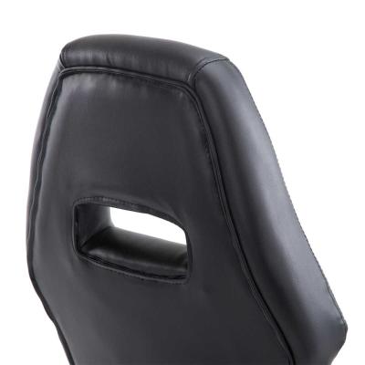 HOMCOM PU Leather Padded Home Office Chair with Adjustable Height Black