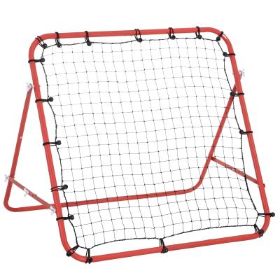 HOMCOM Rebounder Net W/PE mesh metal tube, 96W x 80D x 96Hcm- Red and Black