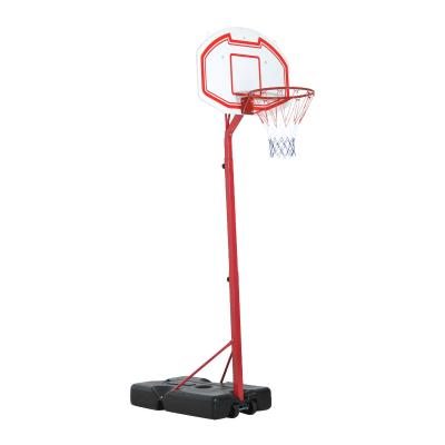 HOMCOM Steel Frame Freestanding Basketball Hoop Red