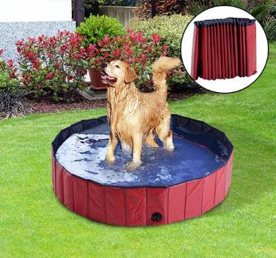 Pawhut Φ140 x 30H cm Pet Swimming Pool-Red