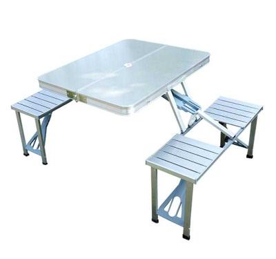 Outsunny Aluminum Portable Picnic Table Chair Set