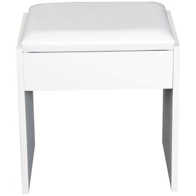 HOMCOM Dressing Table With Flip-up Mirror and Padded Stool-White