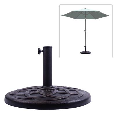 Outsunny Umbrella Base for Φ38mm and Φ48mm Poles, Resin-Bronze