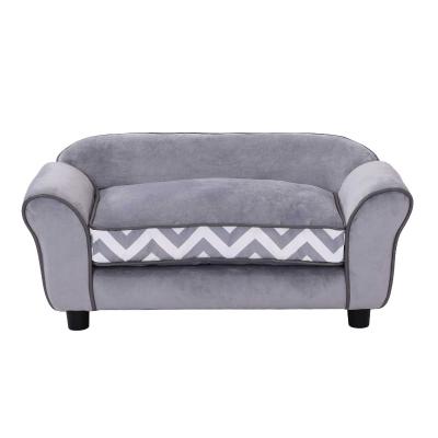 Pawhut 73.5Lx41Wx33H cm Pet Sofa-Grey
