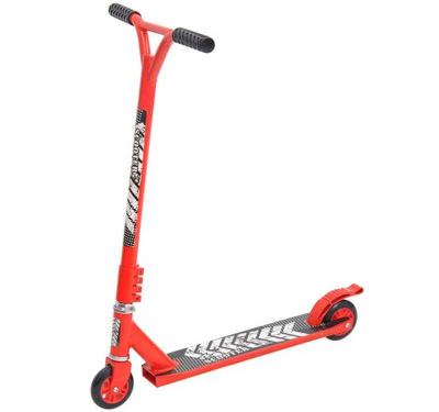 HOMCOM Push Stunt Scooter, 2 Wheels, Fixed Bar, 360 Degree-Red