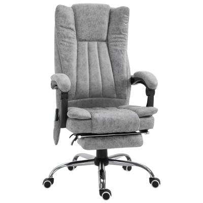 Vinsetto PU Distressed Leather 6-Point Heating Massage Office Chair Grey