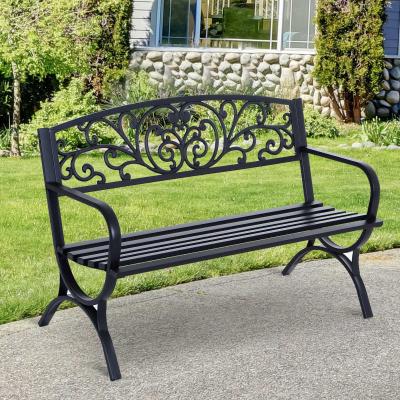 Outsunny 2 Seater Metal Garden Bench Park Porch Chair Outdoor Patio Loveseat Seat Black Furniture Steel Aosom Ireland - Metal Garden Bench Ireland Outsunny 2 Seater Metal Garden Bench Park Porch Chair Outdoor Patio Loveseat Seat Black Furniture Steel Aosom Ireland - Metal Garden Bench Ireland