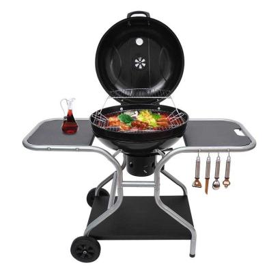 Outsunny Charcoal Trolley Barbecue Grill W/ Wheels