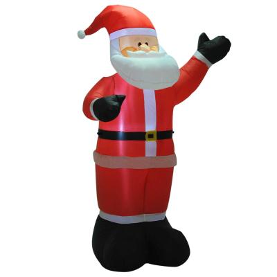 HOMCOM Inflatable 2.4m Santa Claus Xmas Decoration W/LED lights Polyester Fabric - Multicolour