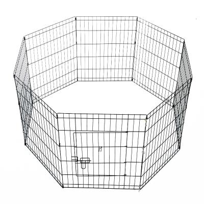 PawHut Steel Wire 24-Inch 8 Panel Multifunction Cage for Small Animal Pets