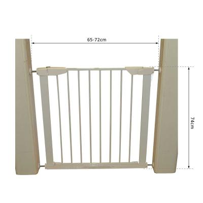 Pawhut Retractable Pet Safety Gate, 65-72x74 cm-White