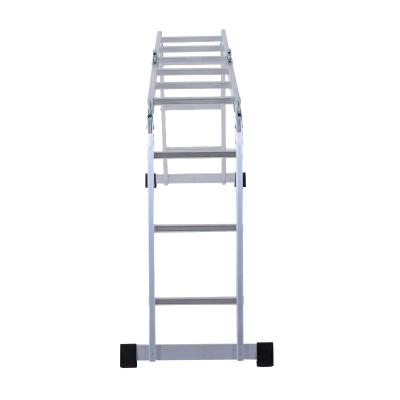 HOMCOM 370 cm Folding Aluminum Ladder A-type-Silver