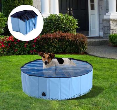 Pawhut Φ100x30H cm Pet Swimming Pool-Blue