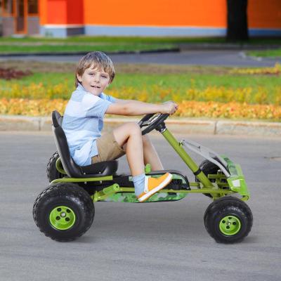 Homcom Pedal Go Kart Children'S Go Karts W/Adjustable Seat -Green