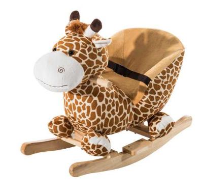 HOMCOM Children Rocking Seat with Sound-Giraffe