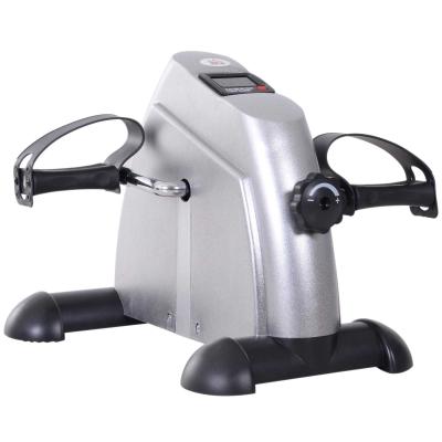 HOMCOM Under Desk Bike Mini Exercise Bike Fitness W/LCD Display, 9Wx 40Dx 31Hcm-Silver