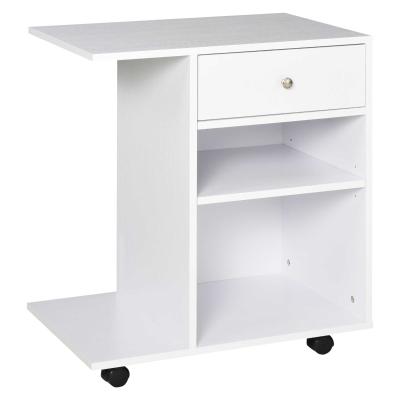Vinsetto Particle Board Rolling Printer Stand White