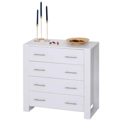 HOMCOM Particle Board 4-Drawer Bedroom Cabinet White