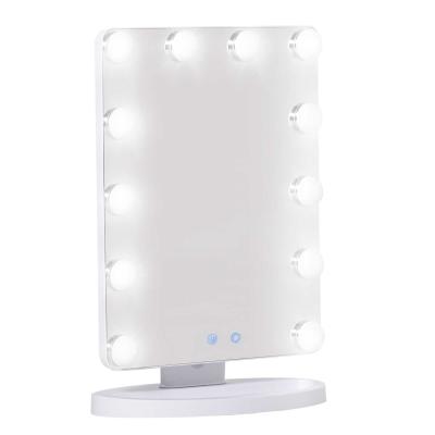 HOMCOM Hollywood Light Up Vanity Makeup Mirror W/ LED Lights for Makeup Dressing Table