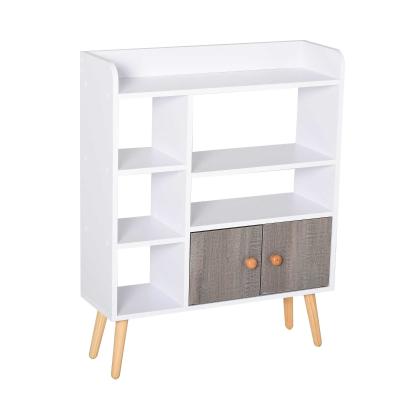 HOMCOM Particle Board Multi-Compartment Shelving Unit White/Brown