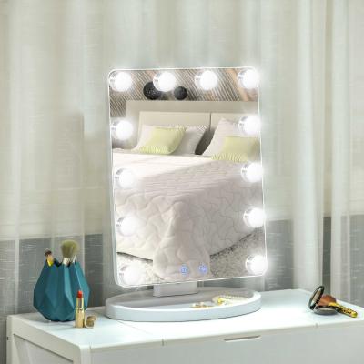 HOMCOM Hollywood Light Up Vanity Makeup Mirror W/ LED Lights for Makeup Dressing Table
