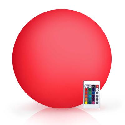 HOMCOM Ф30 x H29cm LED Ball Light 16 RGB Color Cordless Rechargeable Remote Control