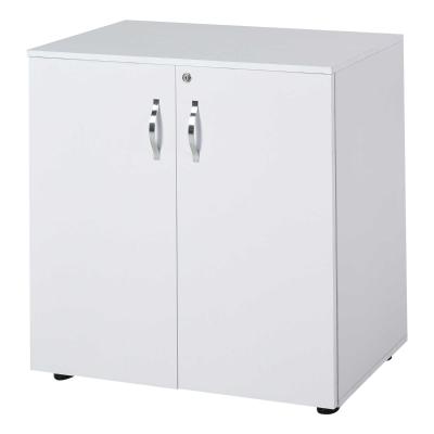 Vinsetto Particle Board 2-Tier Lockable Filing Cabinet White