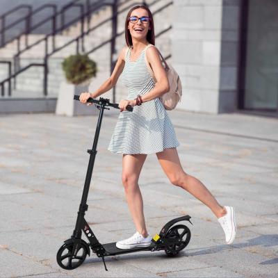 HOMCOM Kick Scooter Foldable Aluminum Ride On Toy For 8+ Adult Teens w/ Foot Brake