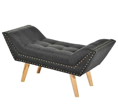 HOMCOM Chaise Longue, 117Lx46Dx55H cm-Grey
