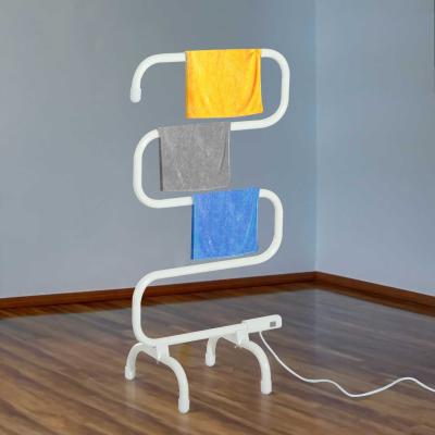 HOMCOM Electric Heated Towel Rail-Cream White