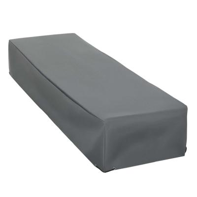 Outsunny 200x73cm Outdoor Garden Rattan Furniture Protective Cover Water UV Resistant Grey