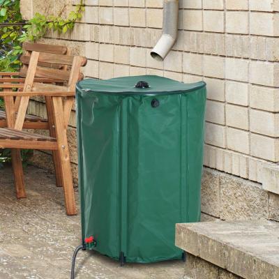 Outsunny Rain Barrel Rainwater Collection, PVC, 300L-Green