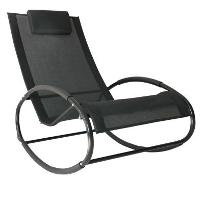 Outsunny Orbital Zero Gravity Rocking Chair Swing Chair, 105Lx62Wx88H cm,Texteline-Black