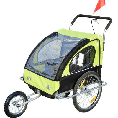 2-in-1 Jogger fietskar voor kinderen fietskar kinderen fietsaanhanger 5 kleuren met vlag