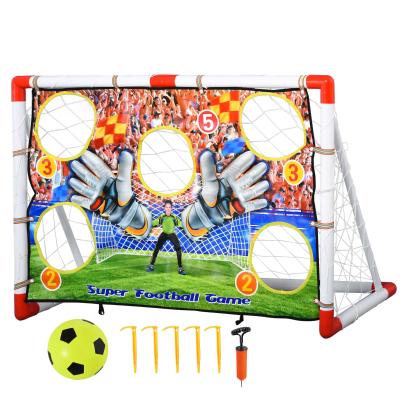 HOMCOM Football Goal Portable Indoor Outdoor with All Weather Net Kids Adults