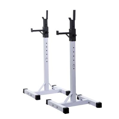 HOMCOM Adjustable Weights Barbell Squat Stand Rack-White/Black
