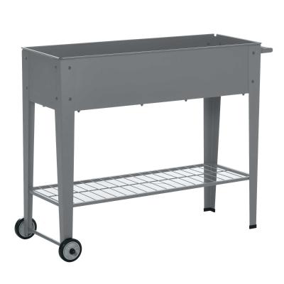 Outsunny Raised Garden Bed with Wheels and Bottom Shelf Outdoor 104 x 39 x 80cm