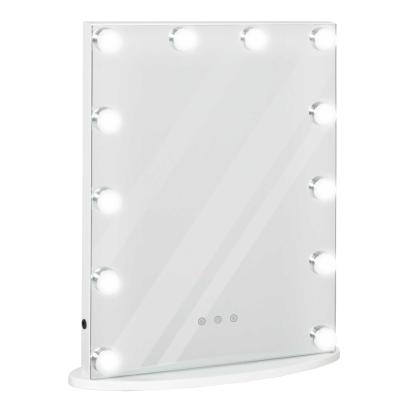 HOMCOM Hollywood Vanity LED Mirror Dimmable Illuminated Lights White 42cm x 14cm