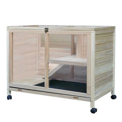 PawHut Small Animals Fir Wood Indoor Hutch