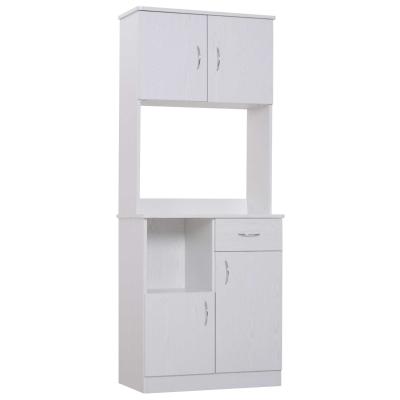 HOMCOM Kitchen Cabinet Storage W/Particle Board, 71W x 41D x 178Hcm-White Oak