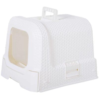 Large Litter Box Self Cat Toilet Fully Enclosed Kitten Pan With Scoop